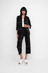 broek met contrasterende stiksels 850594 - Ozai N Kü