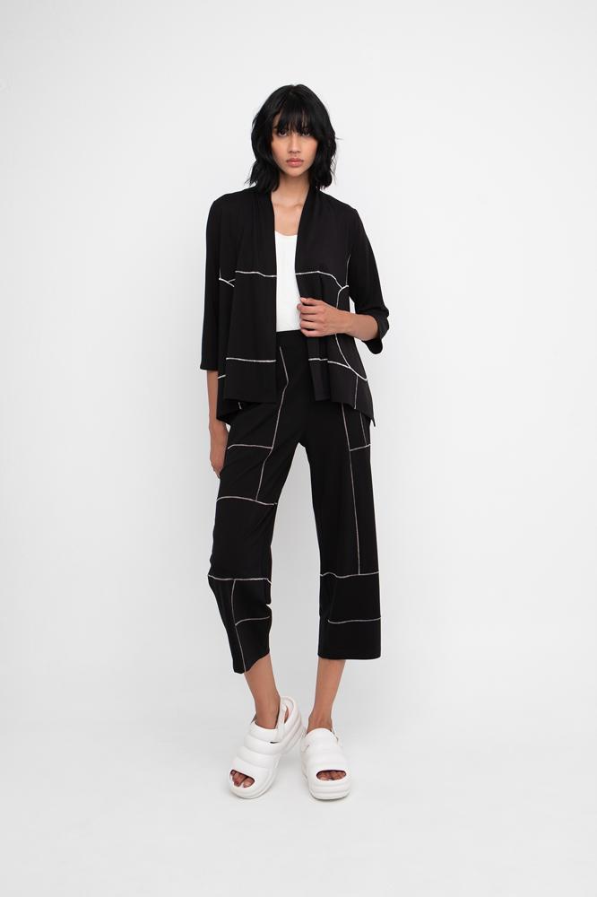 broek met contrasterende stiksels 850594 - Ozai N Kü