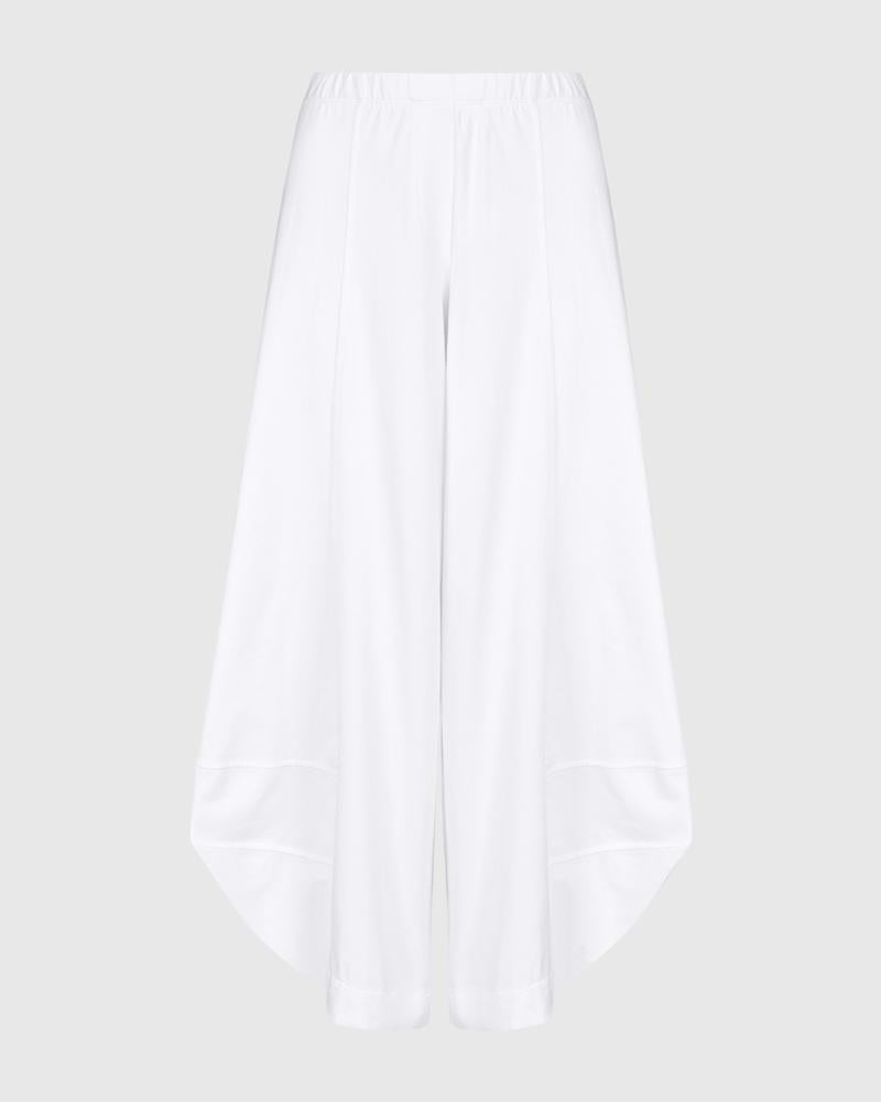 wijde broek met asymmetrische zoom sp625 - Alembika