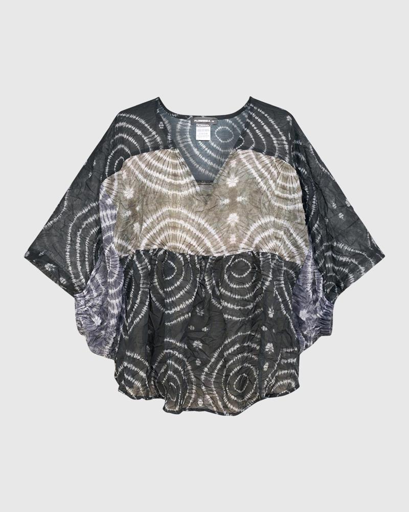 shirt met abstract cirkelpatroon rt242 - Alembika