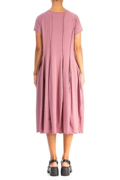 elegante katoenen midi-jurk 91807-t55 - Grizas