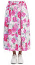 linnen bloemenprint midi rok 4453-l257p4051 - Grizas