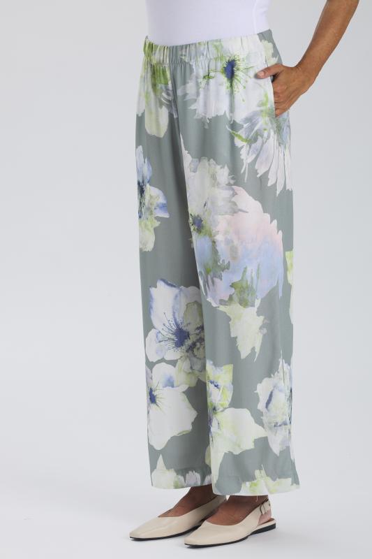 luchtige bloemenprint broek 8526-046 - Vetono