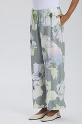 luchtige bloemenprint broek 8526-046 - Vetono