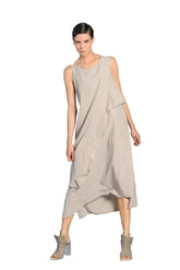 lyocell-linnen elegante zomerjurk 9/mesca - Lotus Eaters