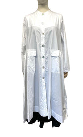 elegante lange katoenen jas p246208 - Working Overtime