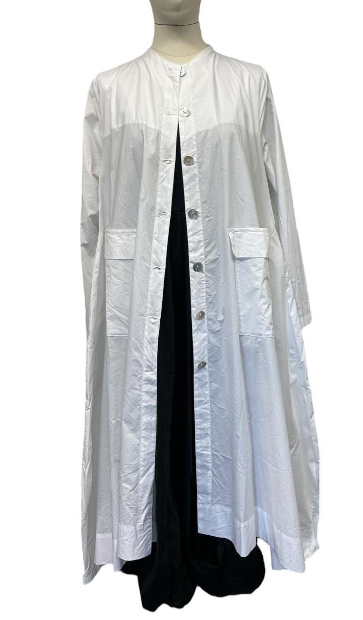 elegante lange katoenen jas p246208 - Working Overtime