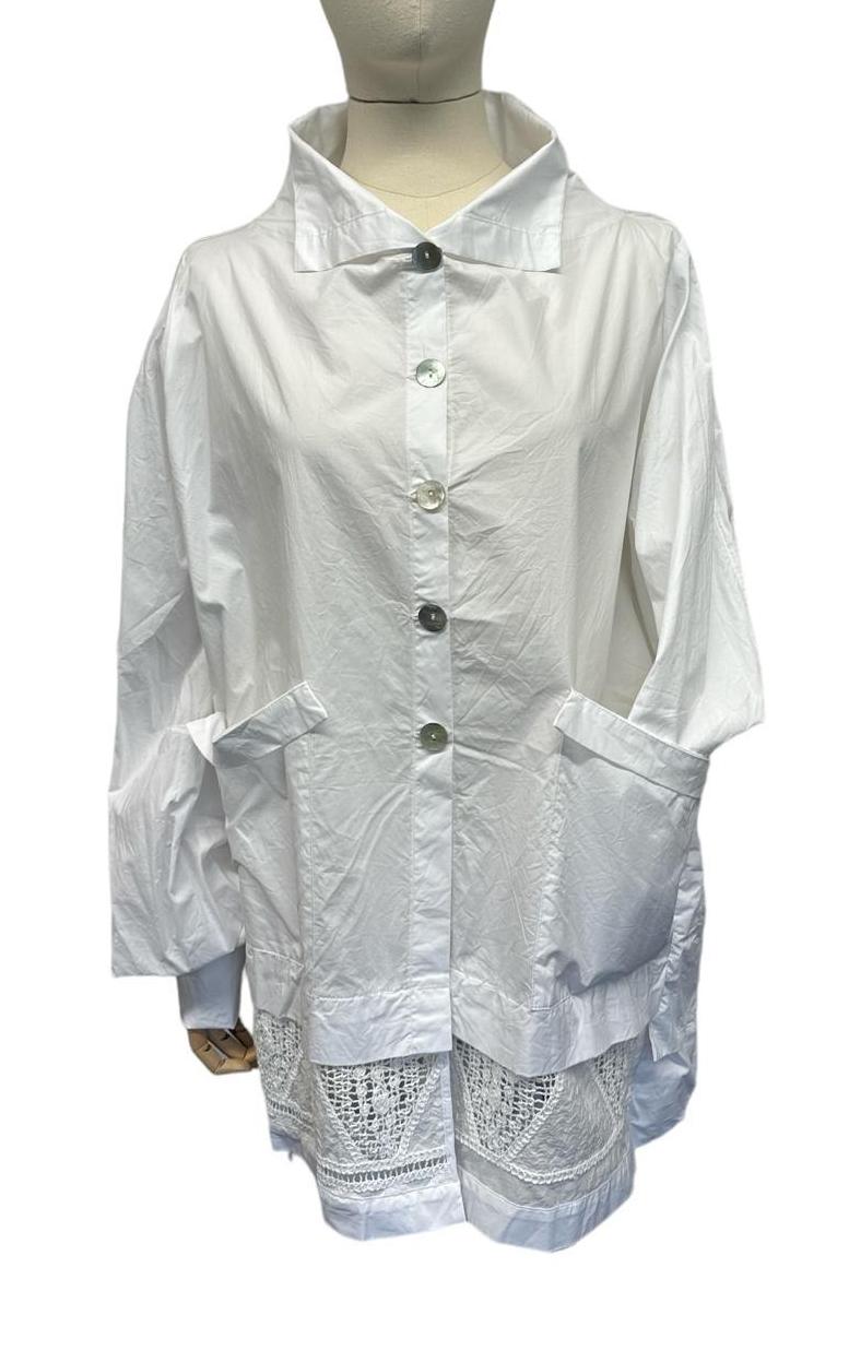 elegante blouse met kantaccenten p242211 - Working Overtime