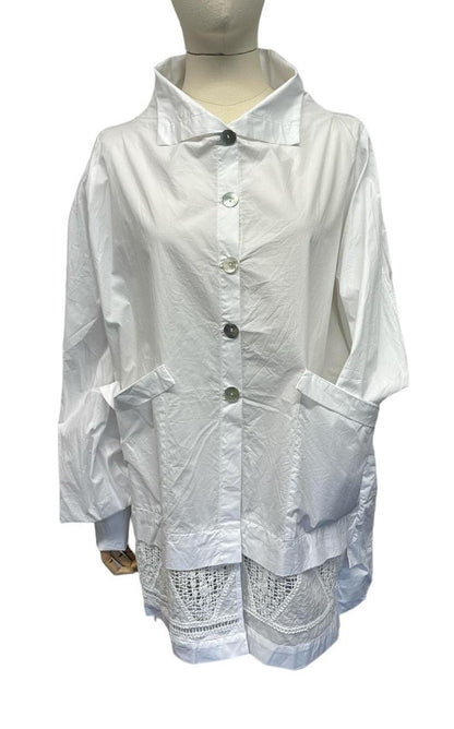 elegante blouse met kantaccenten p242211 - Working Overtime