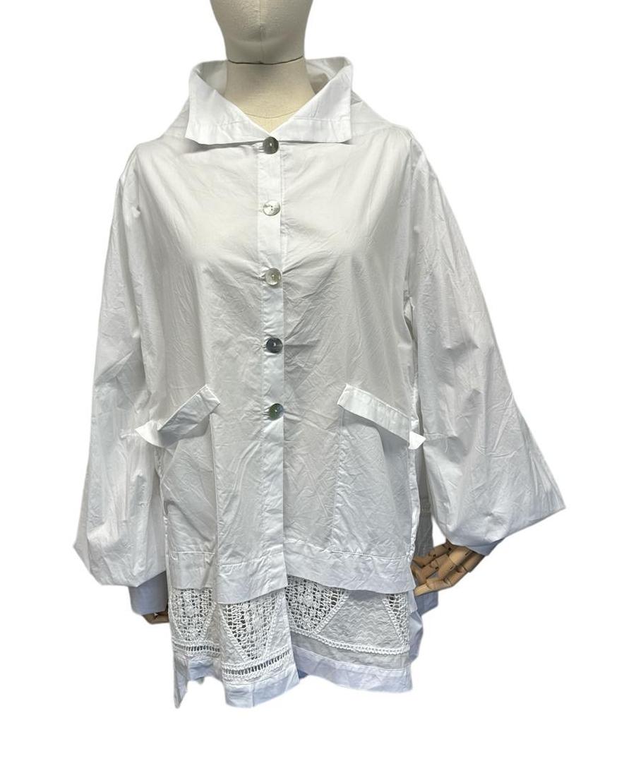 elegante blouse met kantaccenten p242211 - Working Overtime