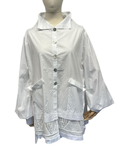 elegante blouse met kantaccenten p242211 - Working Overtime