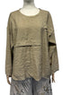 casual linnenlook blouse met zakdetail p242021 - Working Overtime