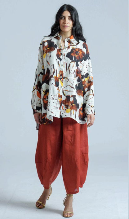 linnen comfortabele broek x775 anna - Thanny