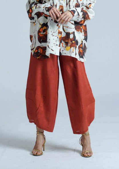 linnen comfortabele broek x775 anna - Thanny