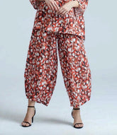 linnen print broek x775 l381 - Thanny