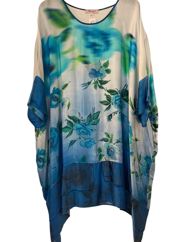 floral viscose maxi jurk s12-05/2 vi - Thanny