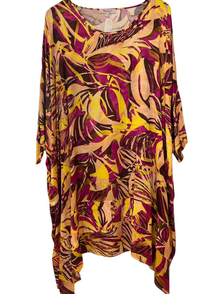 floral viscose maxi jurk s12-05/2 vi - Thanny
