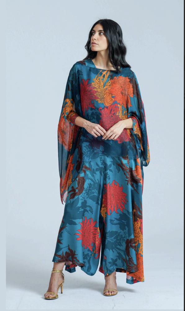 elegante bloemenprint jumpsuit b96-1 vi - Thanny