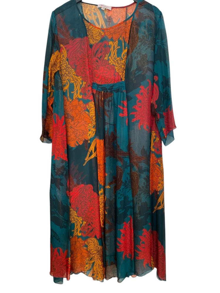 chiffon bloemenprint zomerjurk c03 chiffon - Thanny