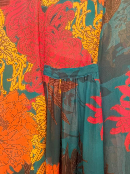 chiffon bloemenprint zomerjurk c03 chiffon - Thanny