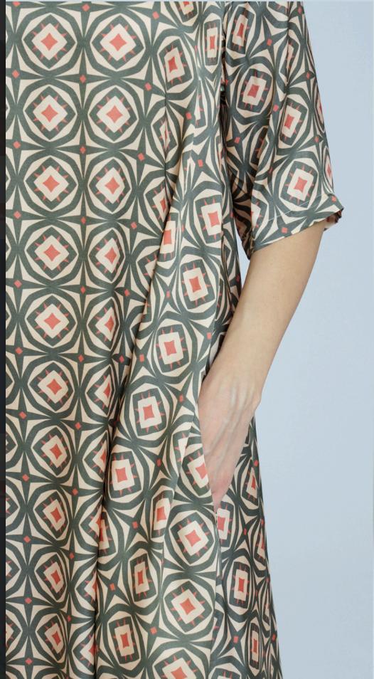 viscose jurk  x351 vi - Thanny