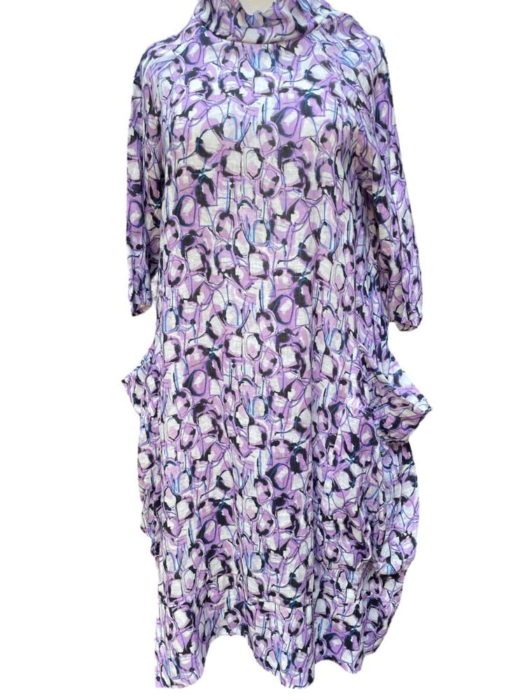 linnen comfort jurk b110 l381 - Thanny