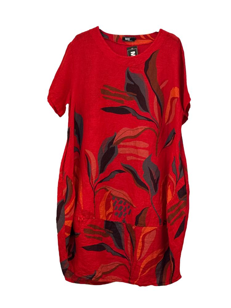 jurk met bloemenprint 91907 - MB Style
