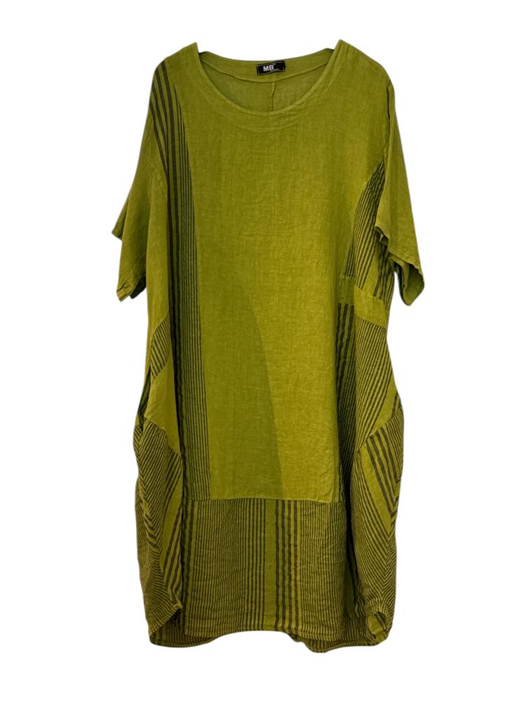luchtige zomerjurk met strepenpatroon 91868 - MB Style