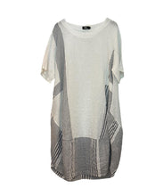 luchtige zomerjurk met strepenpatroon 91868 - MB Style