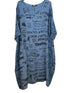 viscose jurk met tekst 92019 - MB Style