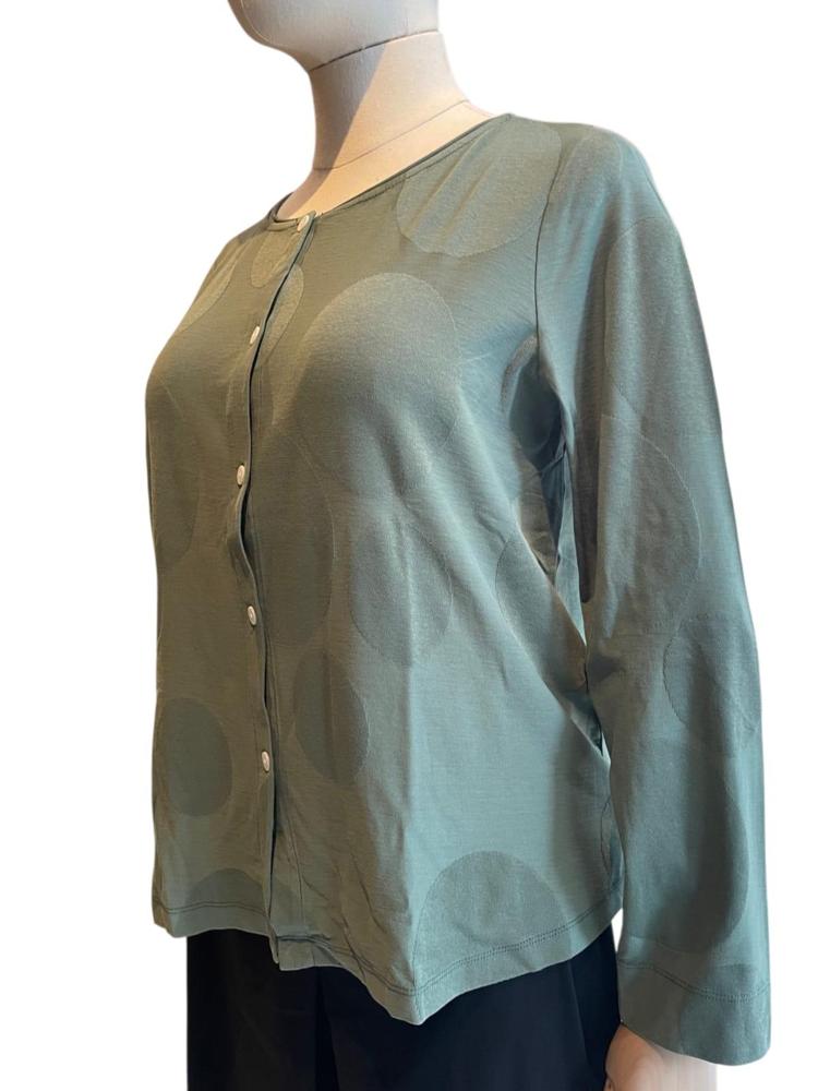 stijlvol katoenen vest met knopen 8553-062 - Vetono