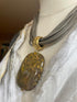 rustieke hars halsketting met hanger 14258 - Rosanna de la Riva