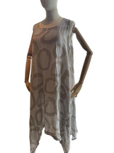 linnen zomerjurk met print 6521 - Moonshine