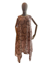 linnen zomerjurk met print 6521 - Moonshine