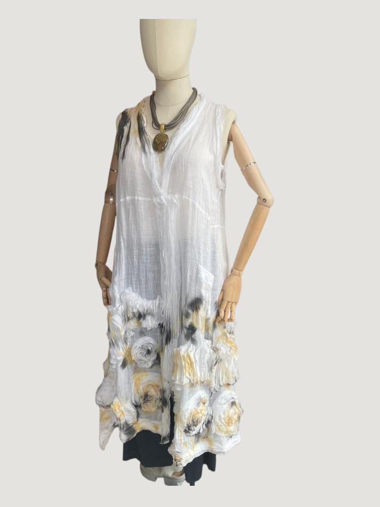 zomerjurk met bloemenprint en v-hals p24ab209 - Working Overtime