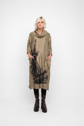 crinkle midi jurk 766009 - Ozai N Kü