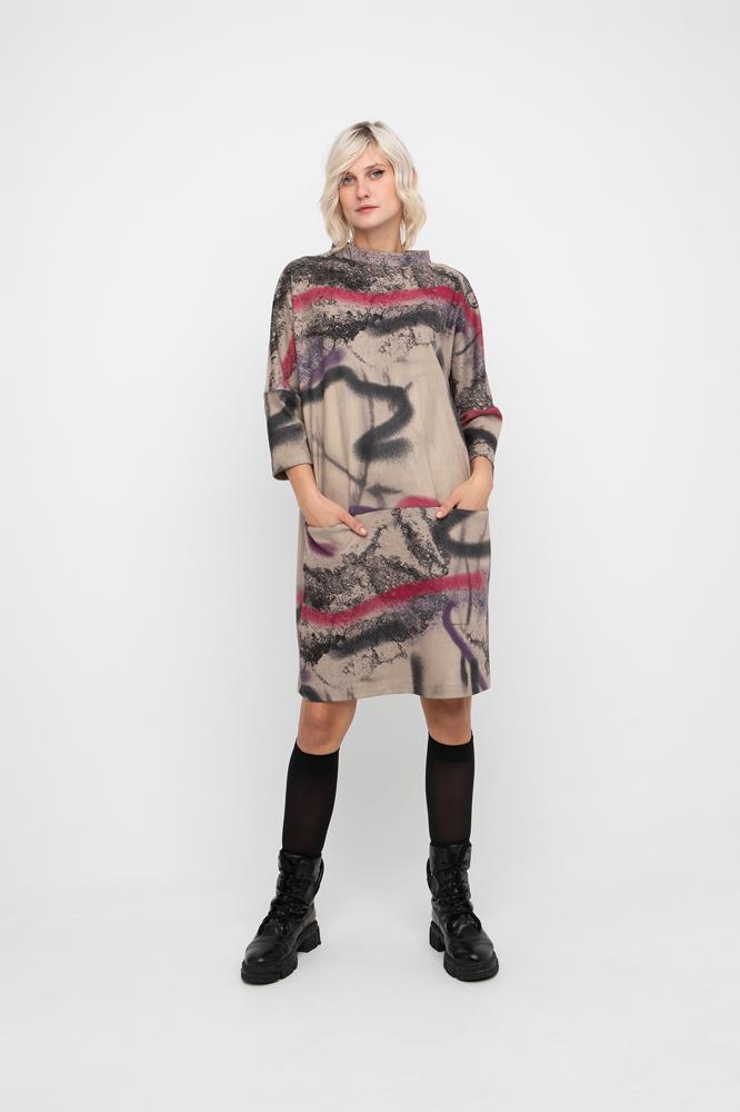 abstracte print jurk 766112 - Ozai N Kü