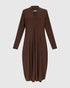 elegante midi-jurk met lange mouwen ad826 - Alembika