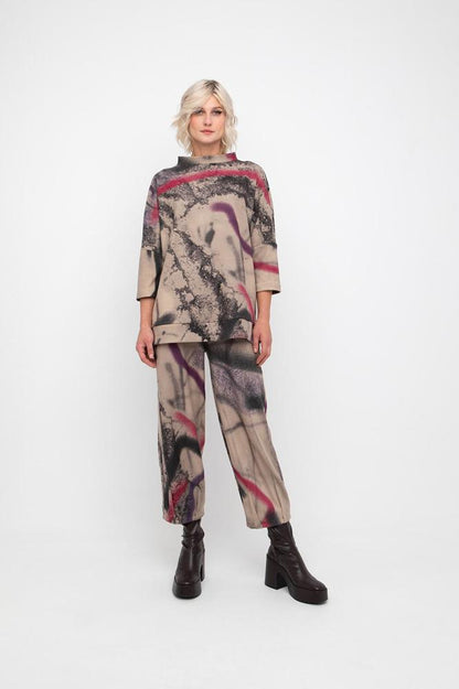 grafische print broek 766111 - Ozai N Kü