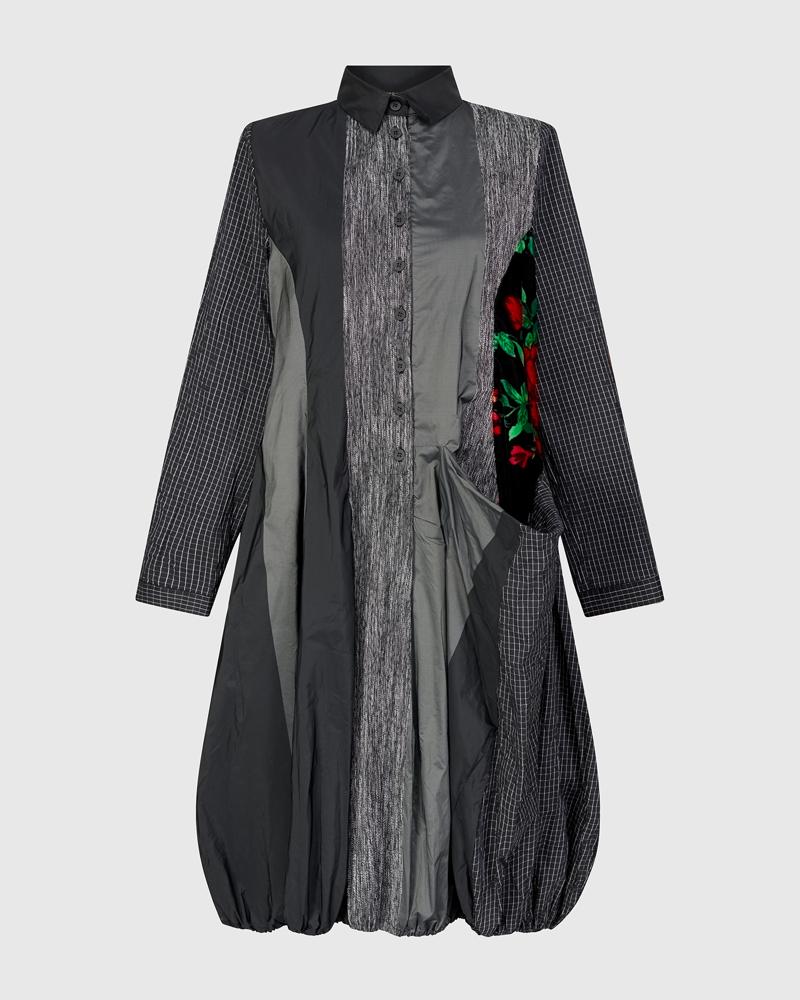 stijlvolle patchwork jurk ad807 ad807 - Alembika