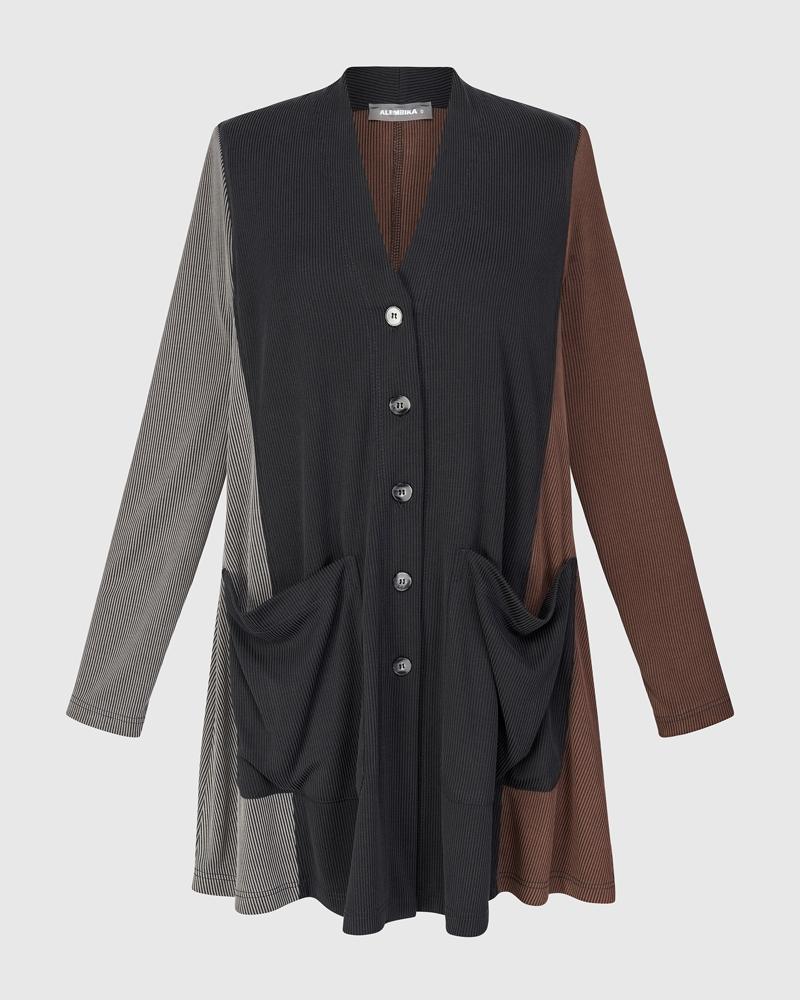 trendy gelaagde damesjas aj920 - Alembika