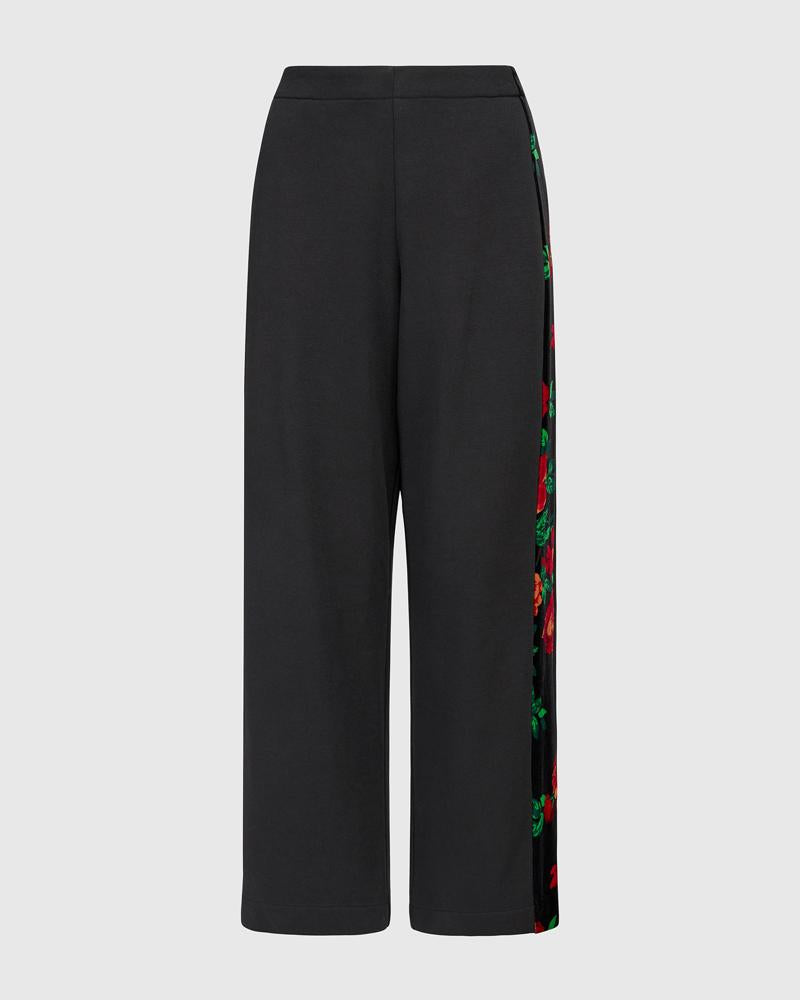 stijlvolle broek met bloemenaccent ap600 - Alembika