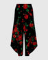 fluwelen bloemenprint broek ap601 - Alembika