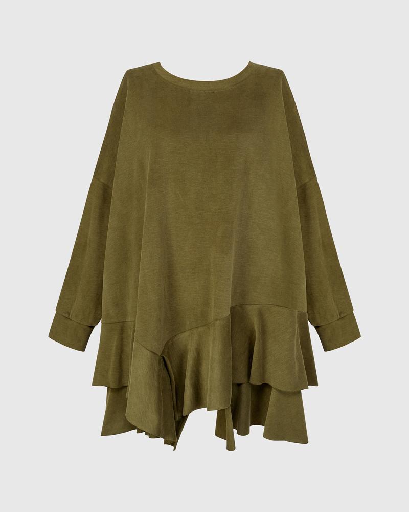 asymmetrische katoenen tuniek ut613 - Urban by Alembika