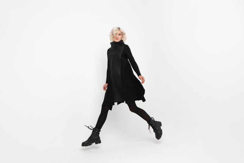 moderne geribbelde coltrui jurk 766039 - Ozai N Kü