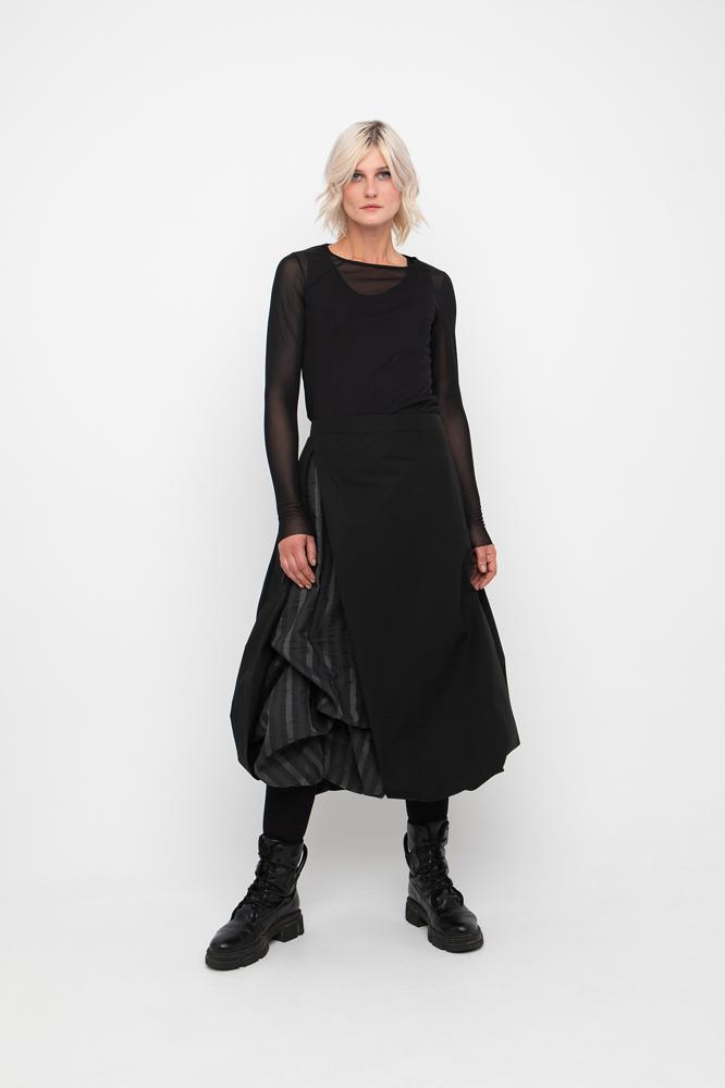 zwarte mesh lange mouw top 766090 - Ozai N Kü