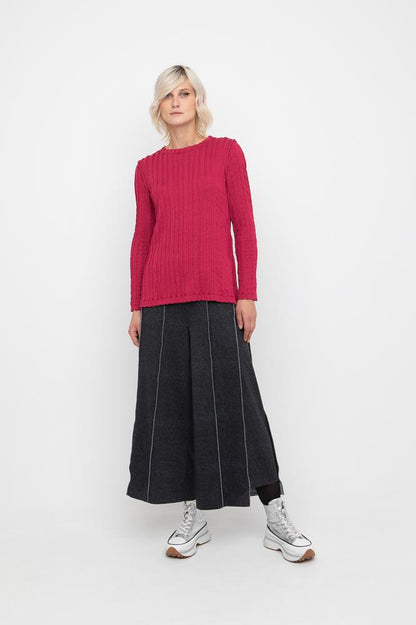 ribgebreide lange mouwen shirt 766101 - Ozai N Kü