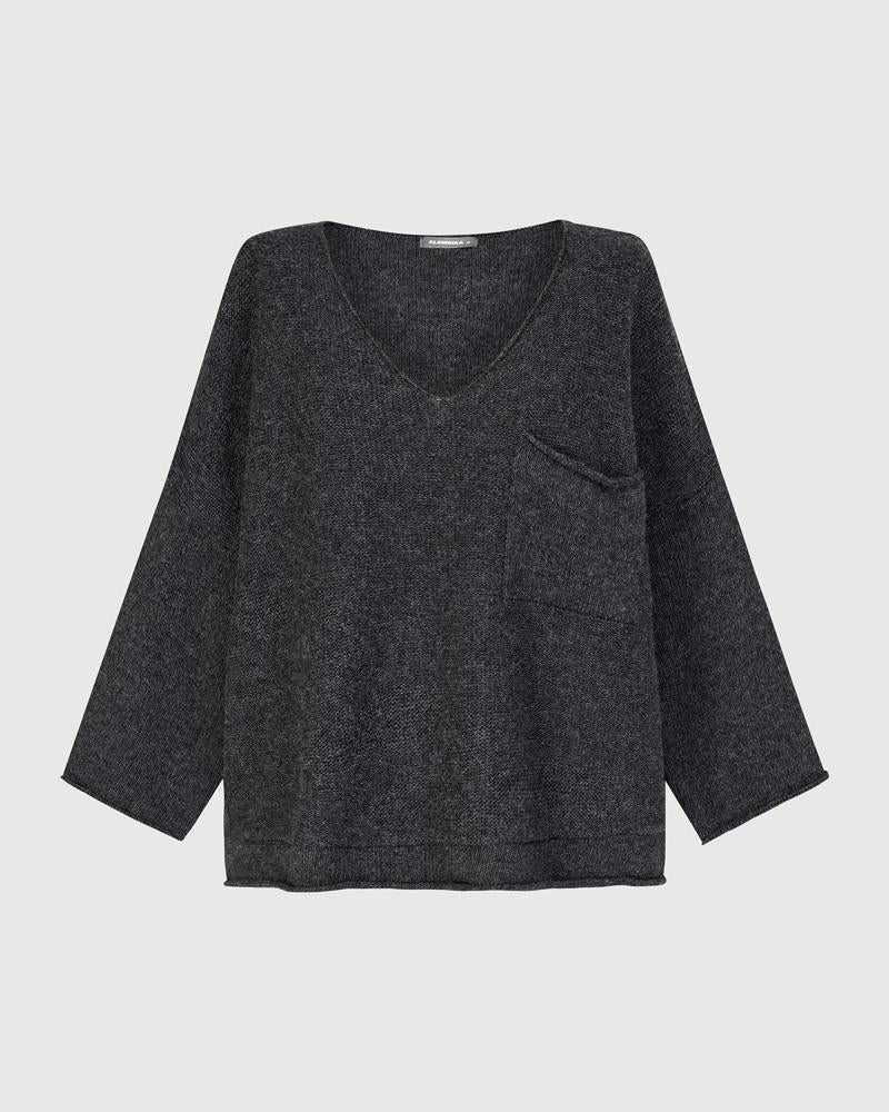 v-hals pull met zak as936 - Alembika