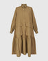katoenen midi-jurk met knopen ud660 - Urban by Alembika