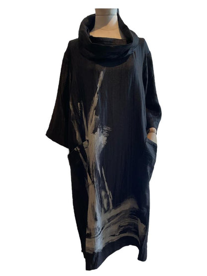 crinkle midi jurk 766009 - Ozai N Kü